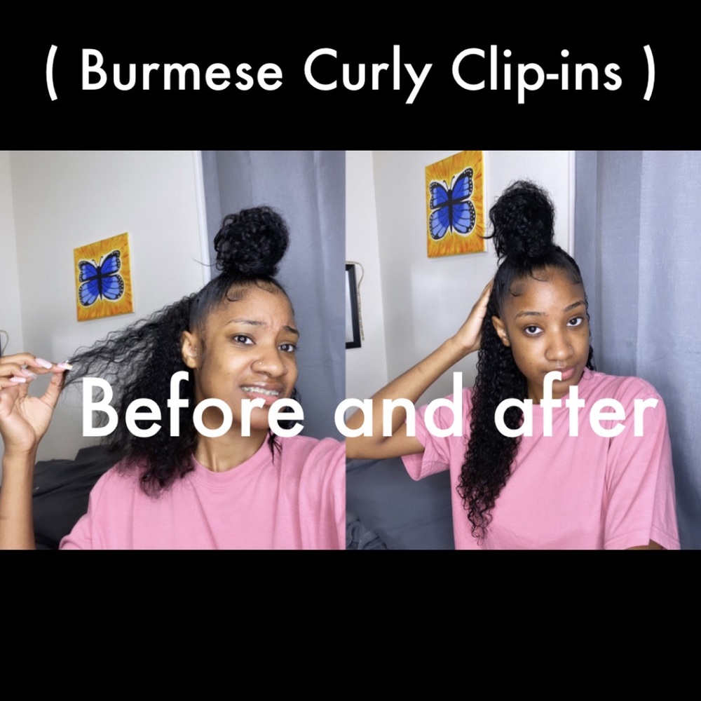 16” Curly clip-ins (Burmese)